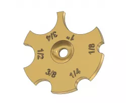Inch thread template, Inch thread template