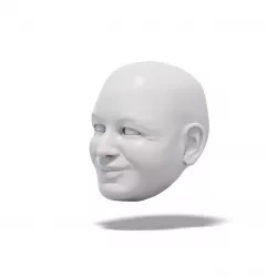 Kind man, 3D model of head
