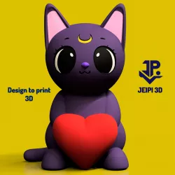 LUNA_ CAT SAILOR MOON_ VALENTINE_ VALENTINE_ VALENTINE_ HEART_ CORAZON
