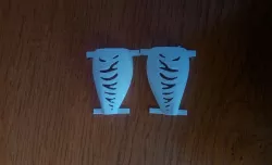 Lure crankbait stencil  pattern 3d model fat shad
