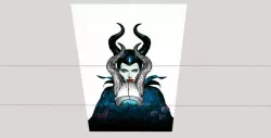 Maleficent Horns with skull cap