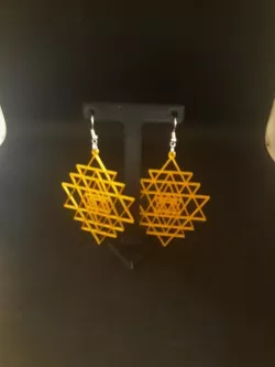 Many Triangles - Retro Big Earrings