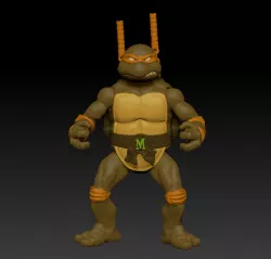 Michelangelo TMNT 6" Action Figure for 3d printing.