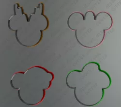 mickey mouse face cutter set
