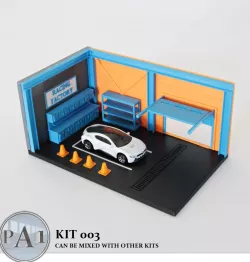 Mini garage diorama for 1/64 scale diecasts - Model 003