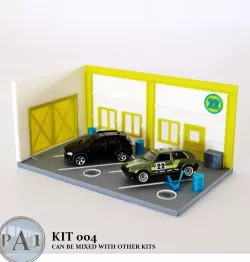 Mini garage diorama for 1/64 scale diecasts - Model 004