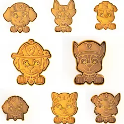 PAW PATROL COOKIE CUTTERS SET / Puppy Patrol Cookie Cutters