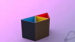 Pencil cup - Colorful triangles ( Pencil Holder )