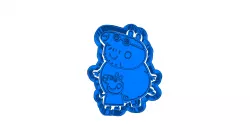 Peppa pig  (11)   CUTTER AND STAMP, COOKIE CUTTER, FORM STAMP, COOKIE CUTTER, FORM