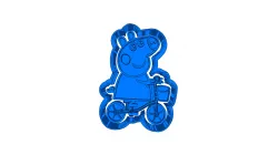 Peppa pig  (20)   CUTTER AND STAMP, COOKIE CUTTER, FORM STAMP, COOKIE CUTTER, FORM