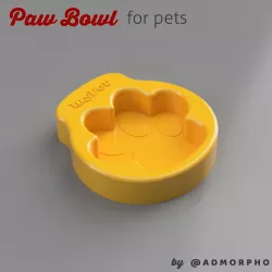 Pet Paw Bowl with name