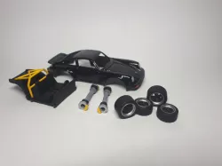 Porsche Fuchs Wheels 1:64 with axles, brake discs, roll cage and mirrors