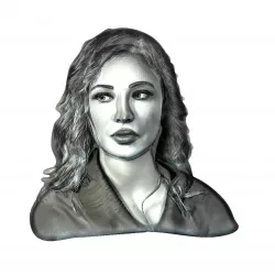 professional mold form bas-relief real 3D Relief For CNC building decor wall-mount for decoration "female-face-08" and 3d print