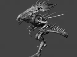 QUEEN ALIEN XENOMORPH -ALIENS XENO MATRIARCH - AVP ALIENS VERSUS PREDATOR 2010 GAME - CUT AND KEYED -ULTRA DETAILED HI-POLY STL FOR 3D PRINTING