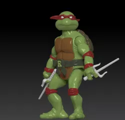 Raphael TMNT 6" ACTION FIGURE FOR 3D PRINTING.
