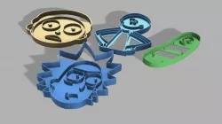 Rick&Morty cookie cutter SET1(MORTY,PICKLERICK,RICK,MEESEEKS)