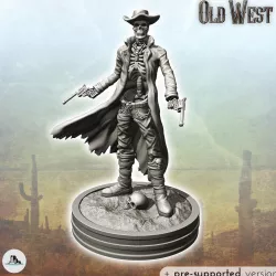 Skeleton cowboy with skull and two revolvers (10) - Six Gun Sound Desperado Old Chronicles Gunfight Gutshot Blackwater Gulch