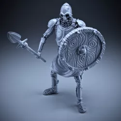 Skeleton - Heavy Infantry - Spear + Round Shield - Idle Pose