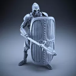 Skeleton - Heavy Infantry - Spear + Square Shield - Defensive Pose