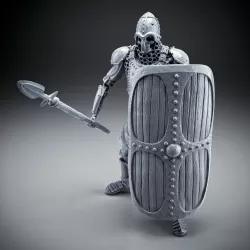Skeleton - Heavy Infantry - Spear + Square Shield - Idle Pose