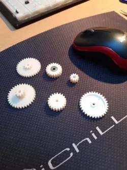 Small plastic gears