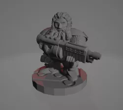 Space Dwarf With Shotgun