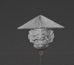 Space marine Oni helmet remix with Asian style hat