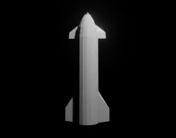 Space X Starship Low Poly