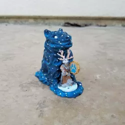 Spirit Wolf Miniature Base (Heroic / 28mm)