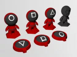SQUID GAME MODELS FOR KEY RING