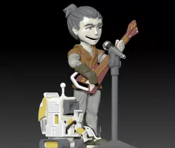 Star Wars Visions .stl Jay Star 3D Star Waver from Tatooine Rhapsody .obj Vintage Style Action Figures for 3D printing.