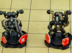 Status Markers for 25mm Bases - wargame, engaged, concealed, activated, injured, item picked up