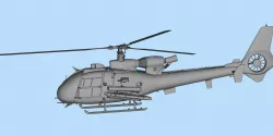 Straight armed helicopter