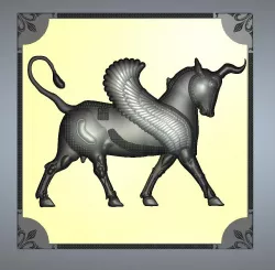 The Unicorn Historical exclusive Bas-relief decor  real 3D Relief For CNC building room Home Garden Decor wall-mount decoration