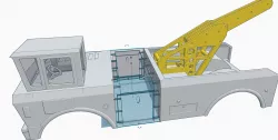 Tonka Wrecker Conversion wheelbase Center adjustment piece.