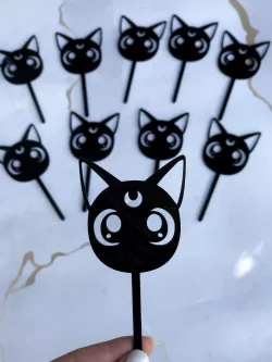 Topper Sailor moon - Cupcake - Cat - Moon