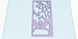 Two cats in love sitting in a tree silhouettes frame