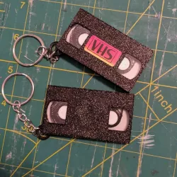 VHS Tape Fridge Magnet Keycahin