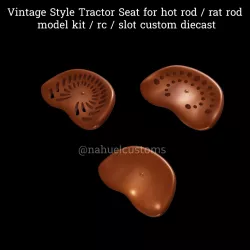 Vintage Style Tractor Seat for hot rod / rat rod model kit / rc / slot custom diecast