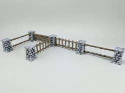 28mm  Stone and Wood Fence
