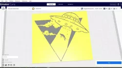 2D Silhouette/Stencil UFO Alien Abduction