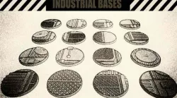 32mm Industrial Miniature Bases (x16) - For Warhammer 40k, Dungeons & Dragons, Pathfinder and more.