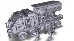 4-axle war-trak "Stallion-II" + "HailFire"