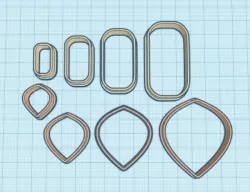8 POLYMER CLAY CUTTERS COLD PORCELAIN POLYMER CLAY CUTTER RINGS