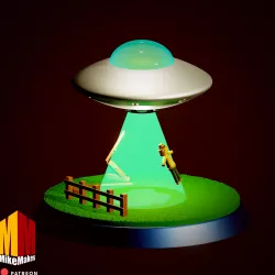 Alien Abduction Diorama STL