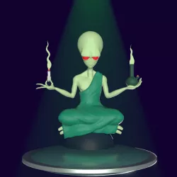 Alien Smoking Weed