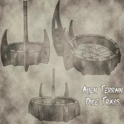 Alien Terrain Dice Trays for Warhammer 40k, Dungeons & Dragons or Tabletop Games