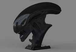 Alien Xenomorph Bust 3D Print Stl Model Diorama