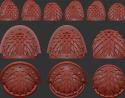 Alpha Legion scaly shoulder pads