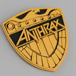 Anthrax Judge Dredd Badge
